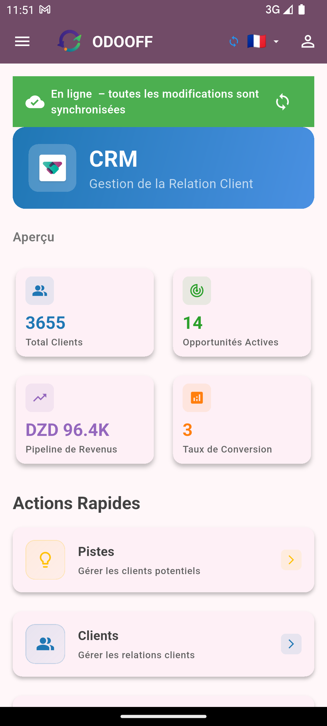 ODOOFF — App Odoo hors-ligne